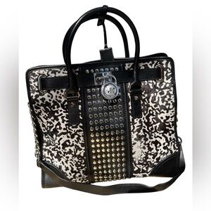 Michael Kors Hamilton Stud- Stripe Tote